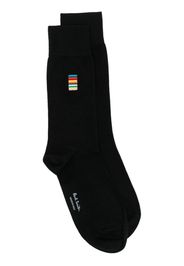 Paul Smith Signature Stripe-embroidered socks - Schwarz