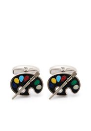 Paul Smith logo-engraved cufflinks - Silber