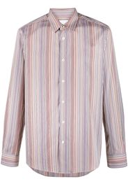 Paul Smith striped pointed-collar cotton shirt - Nude