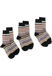 Paul Smith intarsia-knit striped socks (three pack) - Schwarz