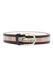 Paul Smith striped leather belt - Schwarz