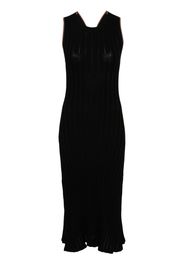 Paul Smith stripe-trim ribbed maxi dress - Schwarz