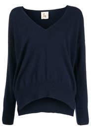 PAULA Kaschmirpullover mit V-Ausschnitt - Blau