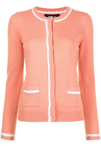 Paule Ka Cardigan mit Kontrastdetails - Rosa