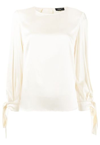 Paule Ka long-sleeve silk blouse - Nude