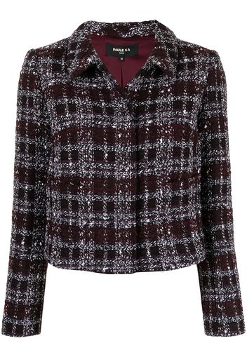 Paule Ka Tweed-Jacke mit Check - Mehrfarbig