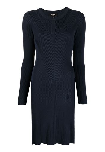 Paule Ka long-sleeved ribbed-knit dress - Blau