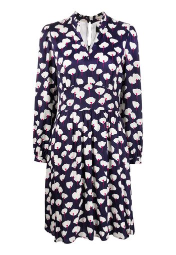 Paule Ka floral-print empire-line dress - Blau