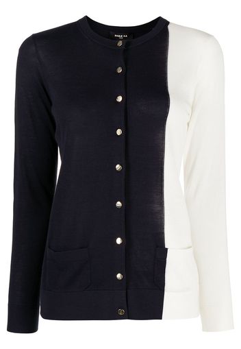 Paule Ka Cardigan in Colour-Block-Optik - Schwarz