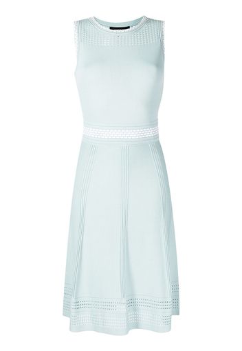 Paule Ka perforated panel midi dress - Blau