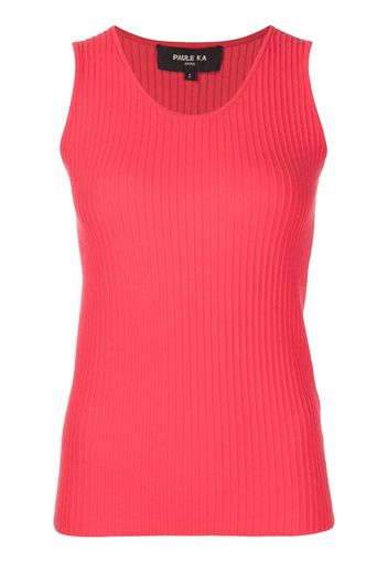 Paule Ka ribbed-knit sleeveless top - Rot