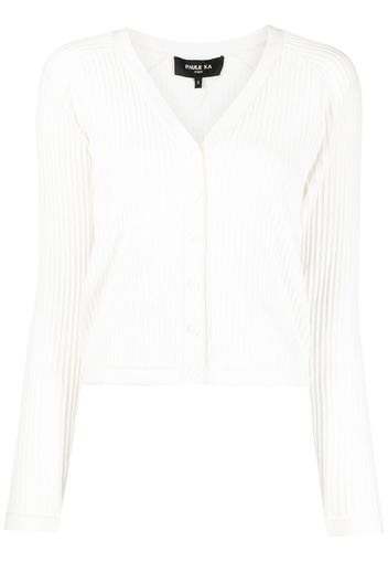 Paule Ka ribbed-knit cardigan - Weiß