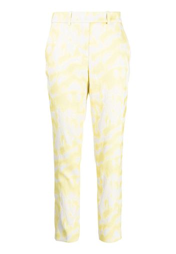 Paule Ka jacquard watercolour straight-leg trousers - Gelb