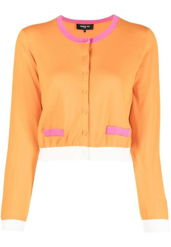 Paule Ka Cardigan in Colour-Block-Optik - Orange