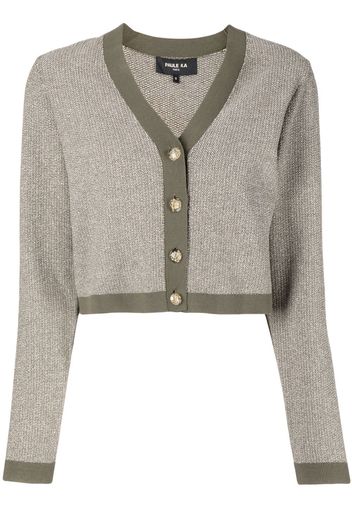 Paule Ka Cropped-Cardigan mit V-Ausschnitt - Grün