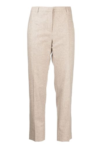 Paule Ka wool tapered-leg trousers - Braun