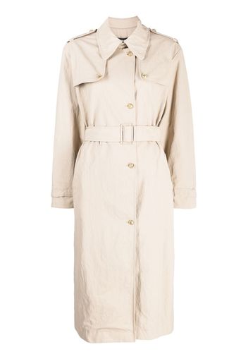 Paule Ka belted toile coat - Nude