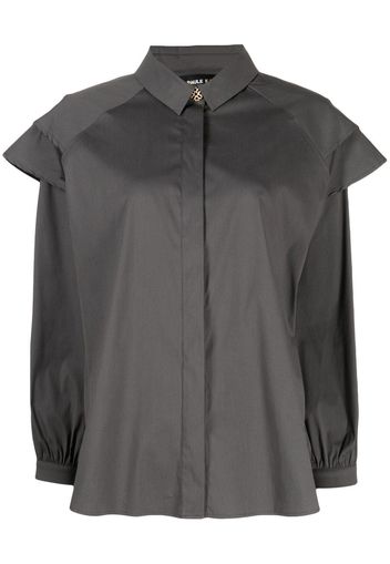 Paule Ka ruffle-trim long-sleeved shirt - Grau