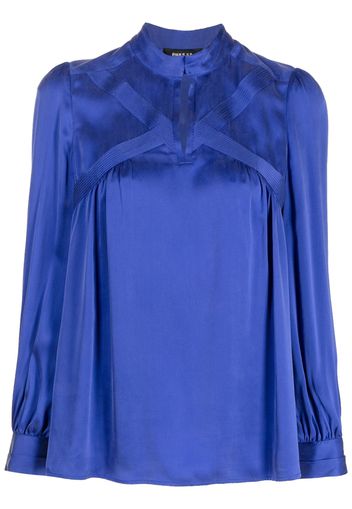 Paule Ka silk long-sleeved blouse - Blau