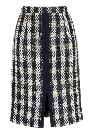 Paule Ka pencil tweed houndstooth-pattern skirt - Schwarz