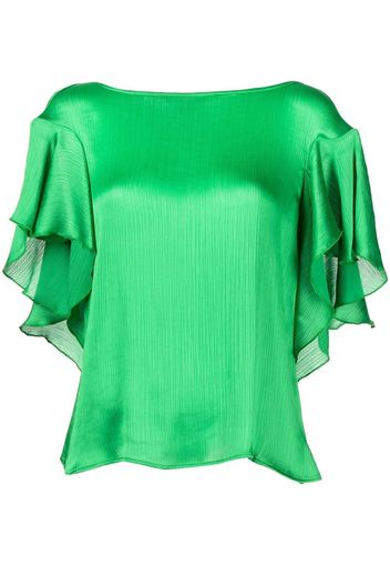 Paule Ka ruffle-detail backless blouse - Grün