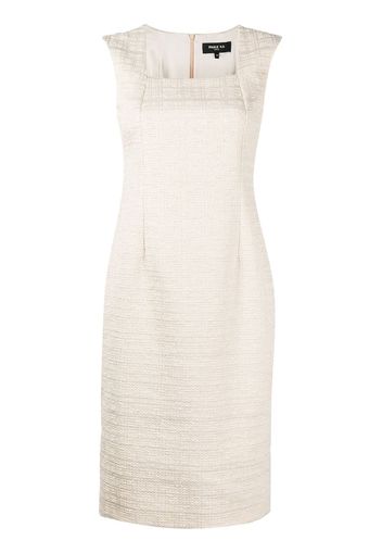 Paule Ka tweed fitted midi dress - Weiß