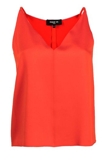 Paule Ka V-neck sleeveless blouse - Orange