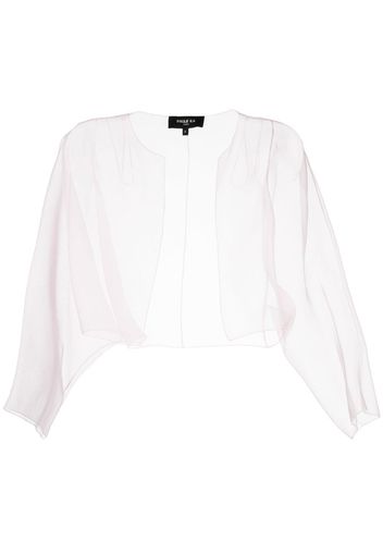 Paule Ka cropped sheer organza jacket - Rosa