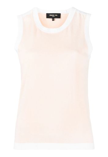 Paule Ka Tanktop mit Kontrastborte - Orange