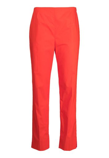 Paule Ka straight-leg zipped cotton trousers - Rot