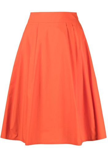 Paule Ka poplin-textured A-line skirt - Orange