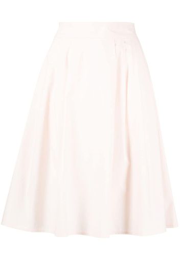 Paule Ka poplin-textured A-line skirt - Rosa