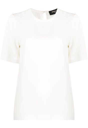 Paule Ka short-sleeve crepe blouse - Weiß