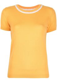 Paule Ka Pullover mit Ziernähten - Orange