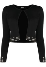 Paule Ka stud-embellished cropped cardigan - Schwarz