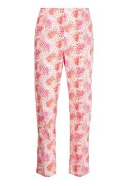 Paule Ka graphic-print cotton trousers - Rosa