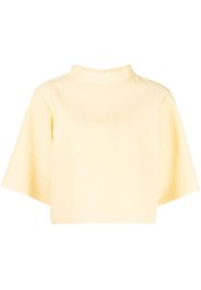 Paule Ka T-Shirt mit Stehkragen - Gelb