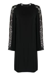 Paule Ka lace-detail long-sleeved minidress - Schwarz