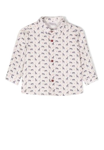 Paz Rodriguez graphic-print long-sleeve shirt - Nude