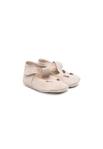 Paz Rodriguez cut-out suede pre-walkers - Nude