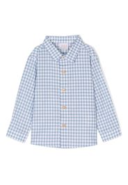 Paz Rodriguez check-pattern linen shirt - Blau