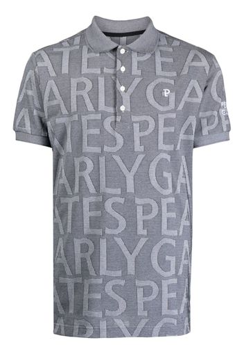 PEARLY GATES logo-jacquard polo shirt - Grau