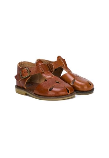 Pépé Kids Geschlossene Sandalen mit Cut-Outs - Braun