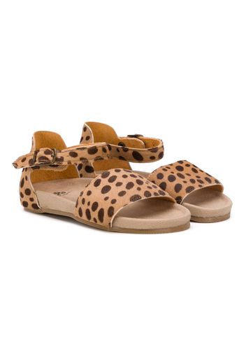 Pèpè Sandalen mit Leopardenmuster - Braun