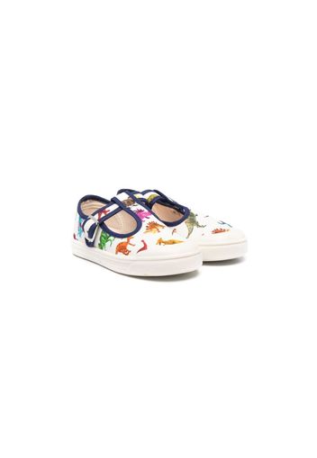 Pèpè graphic-print buckle-fastening trainers - Weiß