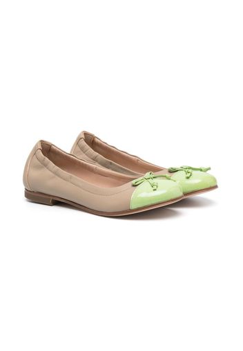 Pèpè two-tone slip-on ballerinas - Nude