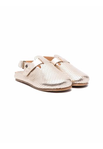 Pèpè Perforierte Slingback-Mules - Gold