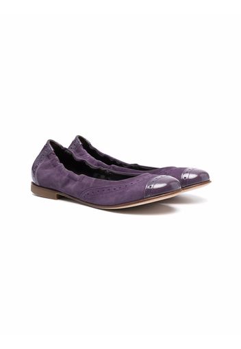 Pèpè Ballerinas mit Budapestermuster - Violett