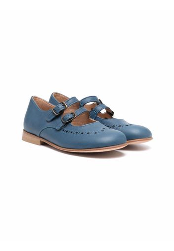 Pèpè Schuhe mit doppeltem Riemen - Blau