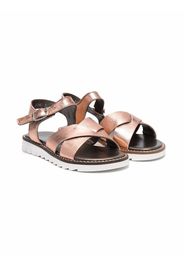 Pèpè metallic-effect leather sandals - Metallisch